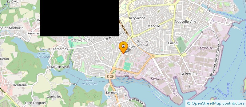 localisation de l'entreprise CAP KINE à LORIENT