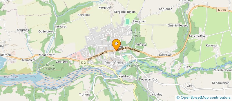 localisation de l'entreprise CAP KINE  PONT-CROIX