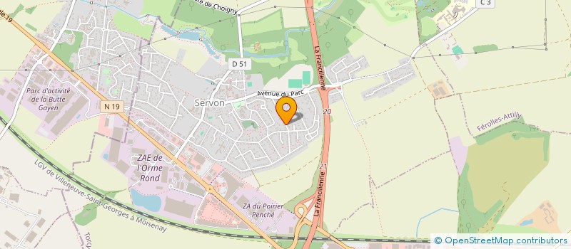 localisation de l'entreprise CAP'LOGIS  SERVON