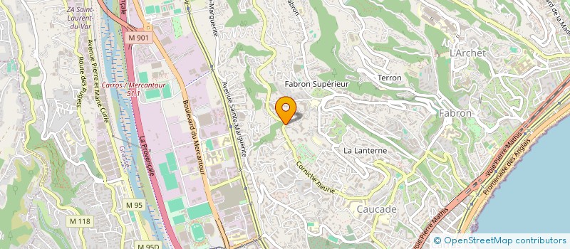 localisation de l'entreprise CAP MERCURE  NICE