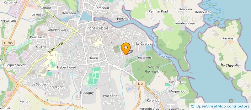 localisation de l'entreprise CAP NATURA  PONT L ABBE