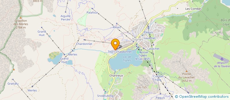 localisation de l'entreprise CAP'NEIGE  TIGNES