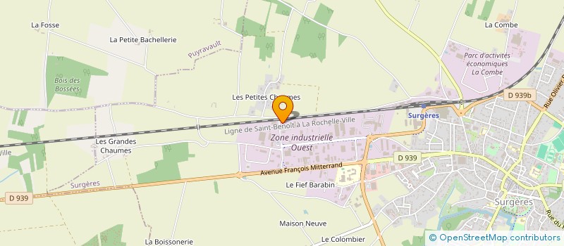 localisation de l'entreprise CAP'O MOINO  SURGERES