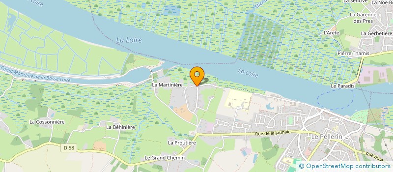 localisation de l'entreprise CAP O PELLERIN (COMMERCANTS, ARTISANS, PROFESSIONNELS DU PELLERIN)  LE PELLERIN