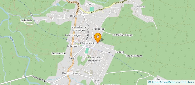 localisation de l'entreprise CAP OMEGA  BELIN-BELIET