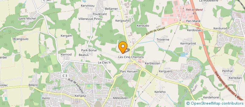 localisation de l'entreprise CAP OUEST  GUIDEL