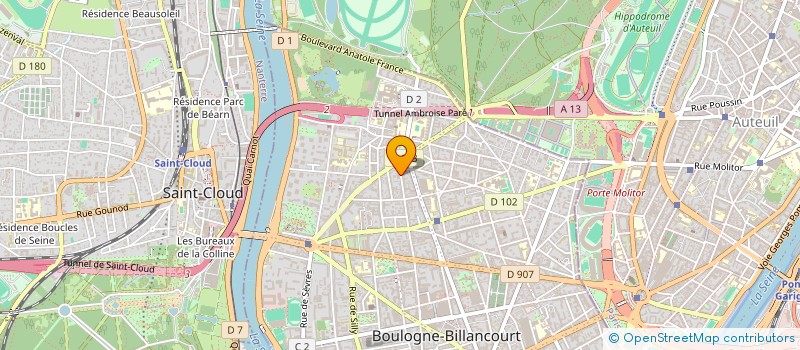 localisation de l'entreprise CAP OUEST CONSEIL à BOULOGNE-BILLANCOURT