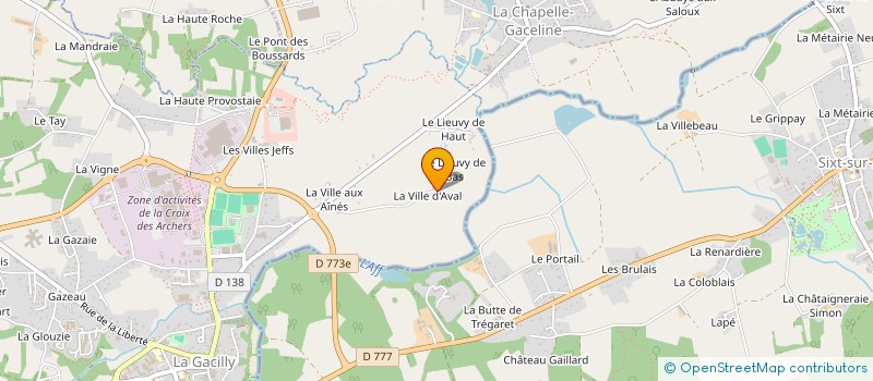 localisation de l'entreprise CAP OUEST SIGNALETIQUE  LA GACILLY