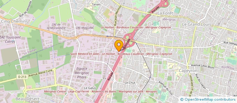 localisation de l'entreprise CAP PASSION à MERIGNAC