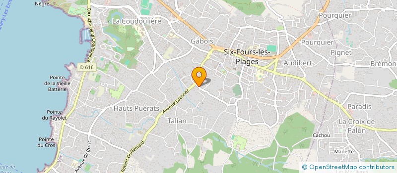 localisation de l'entreprise CAP PEINTURE 83 à SIX-FOURS-LES-PLAGES