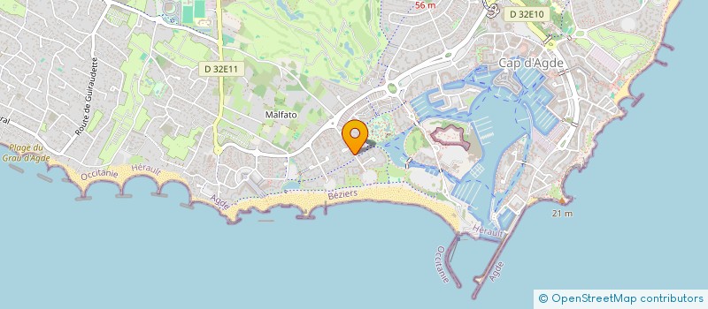 localisation de l'entreprise CAP PIZZ'  AGDE