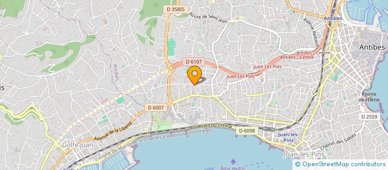 localisation de l'entreprise CAP RIVIERA INVESTISSEMENT à ANTIBES