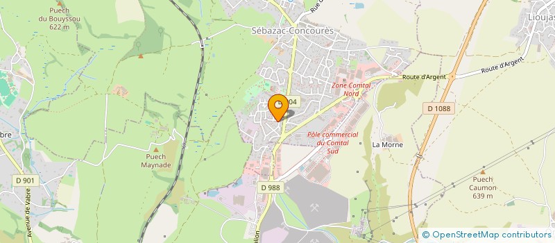 localisation de l'entreprise CAP RIVIERES  SEBAZAC-CONCOURES