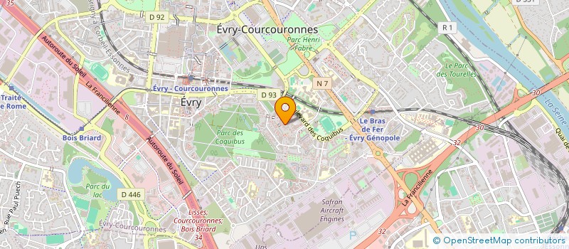 localisation de l'entreprise CAP S à EVRY-COURCOURONNES