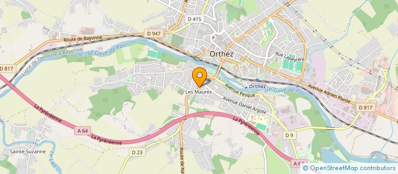 localisation de l'entreprise CAP.SERVICES à ORTHEZ