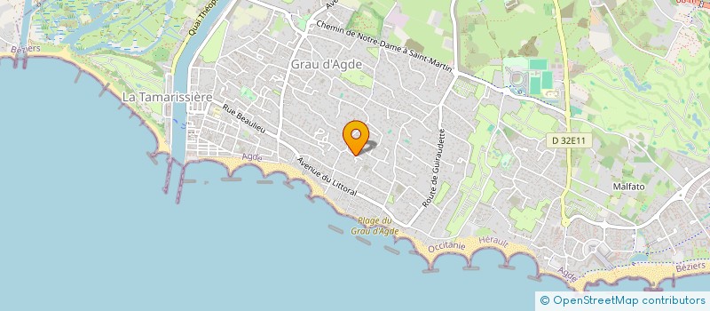 localisation de l'entreprise CAP SOLEIL  AGDE