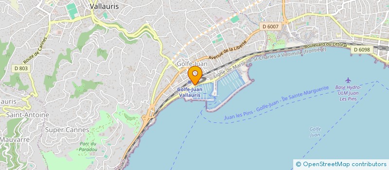 localisation de l'entreprise CAP SUD à VALLAURIS