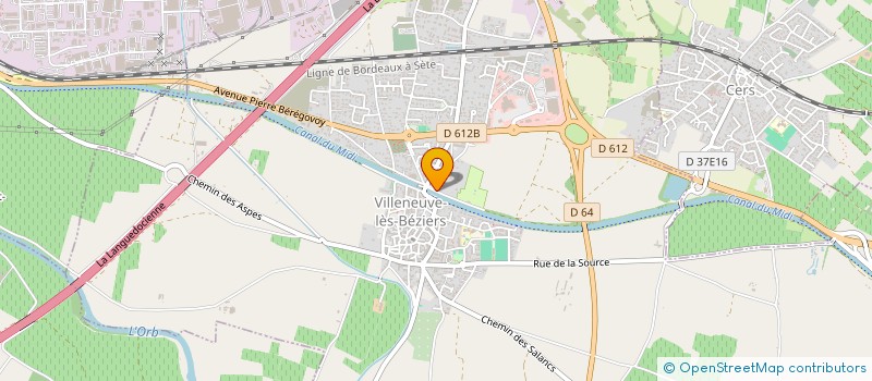 localisation de l'entreprise CAP SUD à VILLENEUVE-LES-BEZIERS