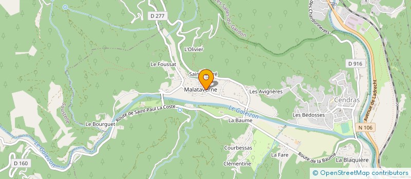 localisation de l'entreprise CAP SUD  CENDRAS