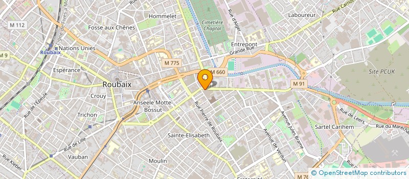 localisation de l'entreprise CAP SUD  ROUBAIX