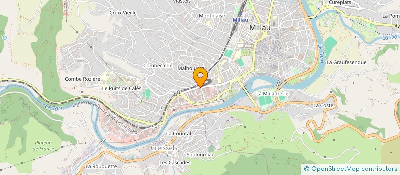 localisation de l'entreprise CAP SUD PISCINES à MILLAU