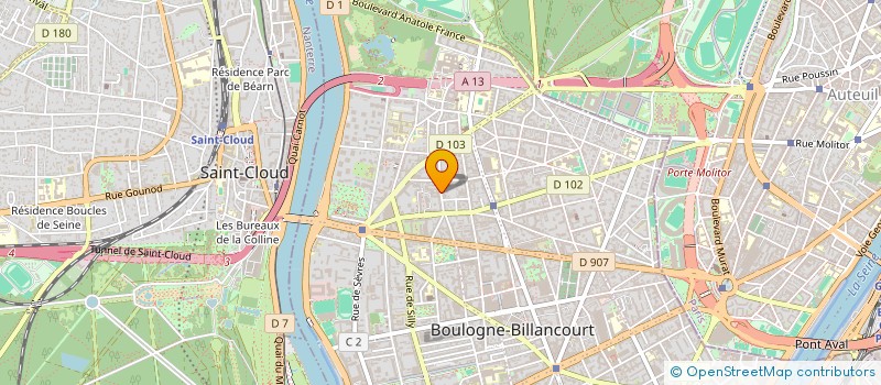 localisation de l'entreprise CAP'TEAM DEV à BOULOGNE-BILLANCOURT
