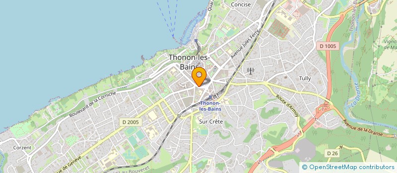 localisation de l'entreprise CAP TERRAINS IMMO à THONON-LES-BAINS