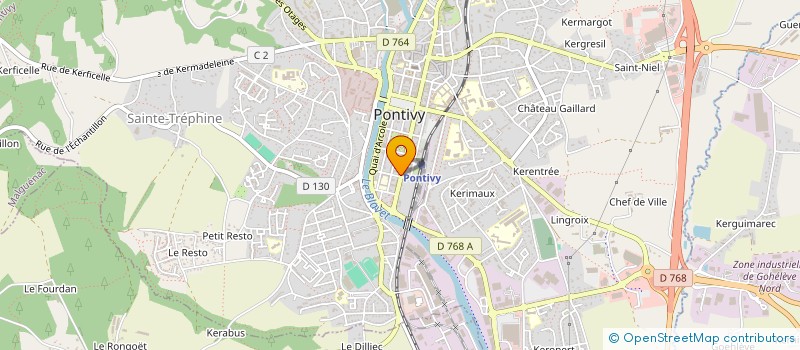 localisation de l'entreprise CAP VERT à PONTIVY