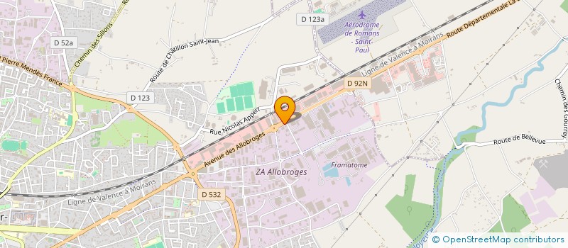 localisation de l'entreprise CAP VIRTUEL  ROMANS-SUR-ISERE