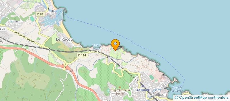 localisation de l'entreprise CAPCOLLIOURE à ARGELES-SUR-MER