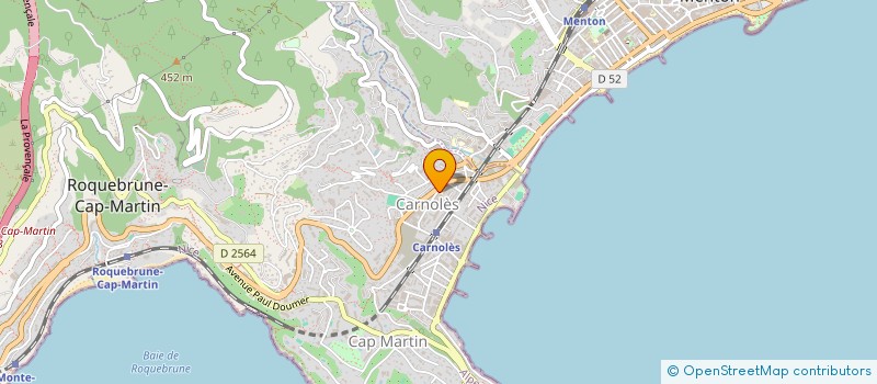 localisation de l'entreprise CAPDISTRI à ROQUEBRUNE-CAP-MARTIN