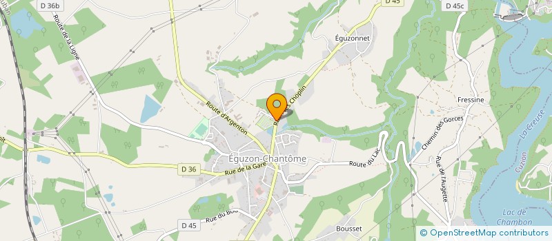 localisation de l'entreprise CAPELLE CAMPING à EGUZON-CHANTOME