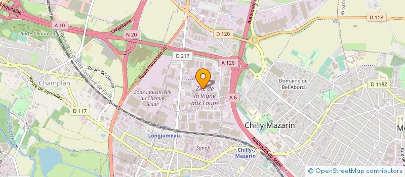localisation de l'entreprise CAPELLE DELFORGE TENTES ET DECORS à LONGJUMEAU