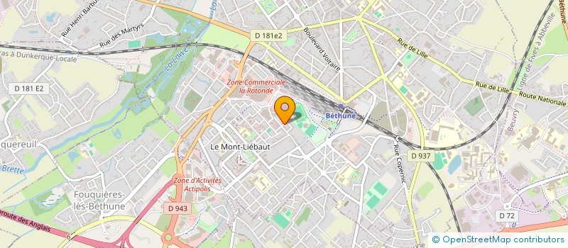 localisation de l'entreprise CAPFED à BETHUNE