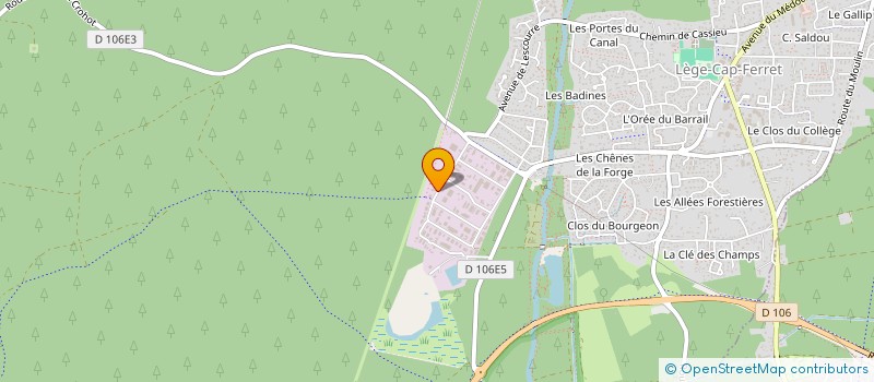 localisation de l'entreprise CAPG2A  LEGE-CAP-FERRET