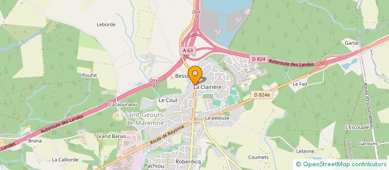 localisation de l'entreprise CAPINCENDIE à SAINT-GEOURS-DE-MAREMNE