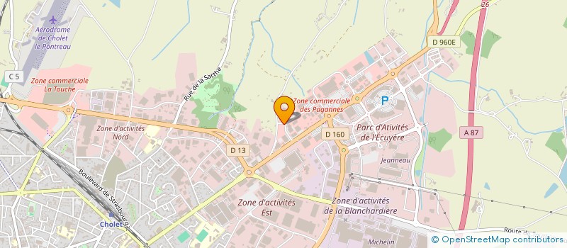 localisation de l'entreprise CAPLHA MOBILIER D'INTERIEUR à CHOLET