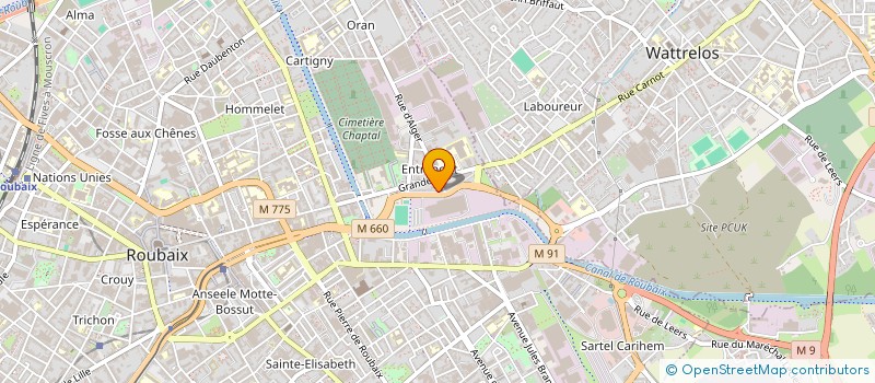 localisation de l'entreprise CAPNOR à ROUBAIX