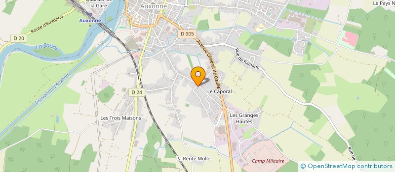 localisation de l'entreprise CAPORAL  AUXONNE