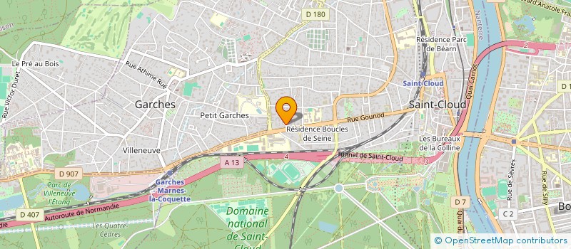 localisation de l'entreprise CAPOU INVEST à SAINT-CLOUD