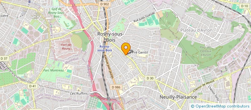 localisation de l'entreprise CAPRA BUILD à ROSNY-SOUS-BOIS