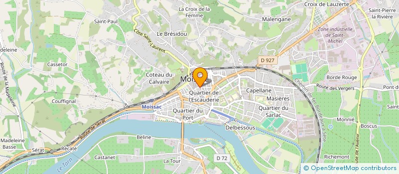 localisation de l'entreprise CAPREX à MOISSAC