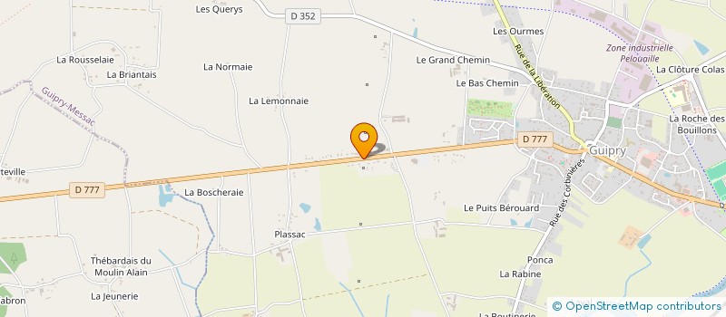 localisation de l'entreprise CAPRI 1948  GUIPRY-MESSAC