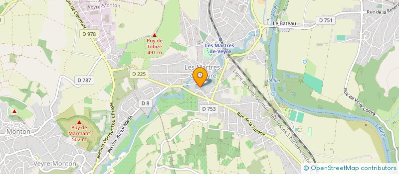 localisation de l'entreprise CAPRICE LINGERIE  LES MARTRES-DE-VEYRE