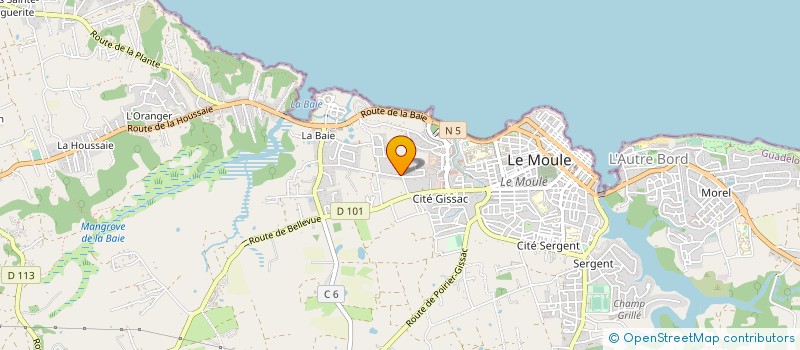 localisation de l'entreprise CAPRICES D'ANGES - M.A.M. EDEN A TI-MOUN à LE MOULE