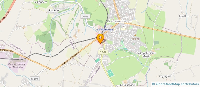 localisation de l'entreprise CAPRINS-BOVINS-OVINS MATERIEL DE TRAITE ET D'ELEVAGE  LUC-LA-PRIMAUBE