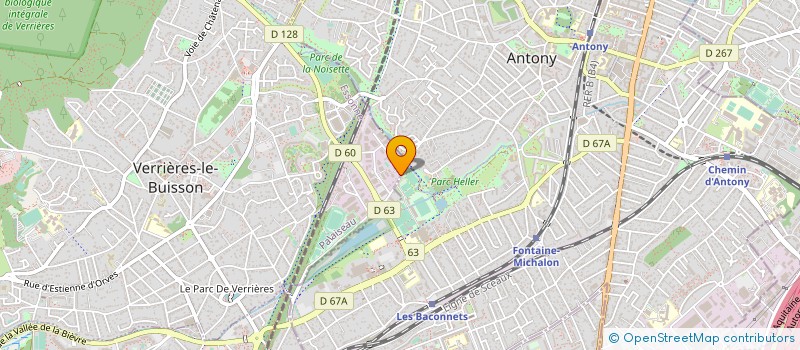 localisation de l'entreprise CAPRON MENUISERIE à VERRIERES-LE-BUISSON