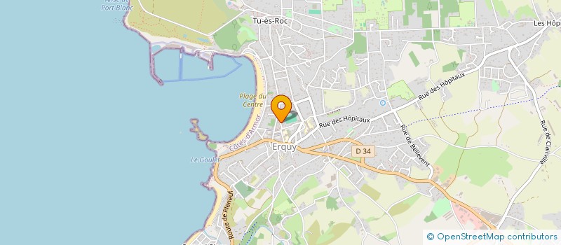 localisation de l'entreprise CAPS ET COULEURS à ERQUY