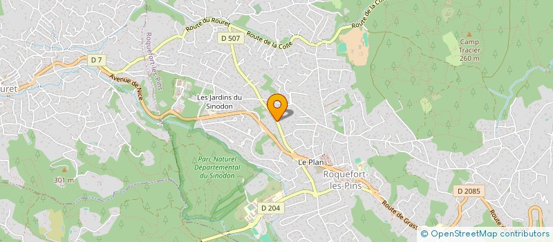 localisation de l'entreprise CAPS-TECH à ROQUEFORT-LES-PINS