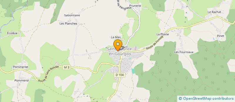 localisation de l'entreprise CAPSENTE  SAINT-MAURICE-EN-GOURGOIS